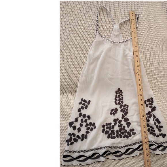 Poupette St Barth Embroidered Mini Dress White Boho Braided Strap Size 0 NWOT - Picture 7 of 10